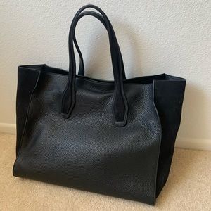 Tod's Due Manici Black Leather Tote